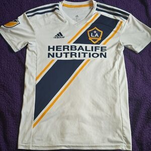 Adidas LA Galaxy White and Navy Jersey